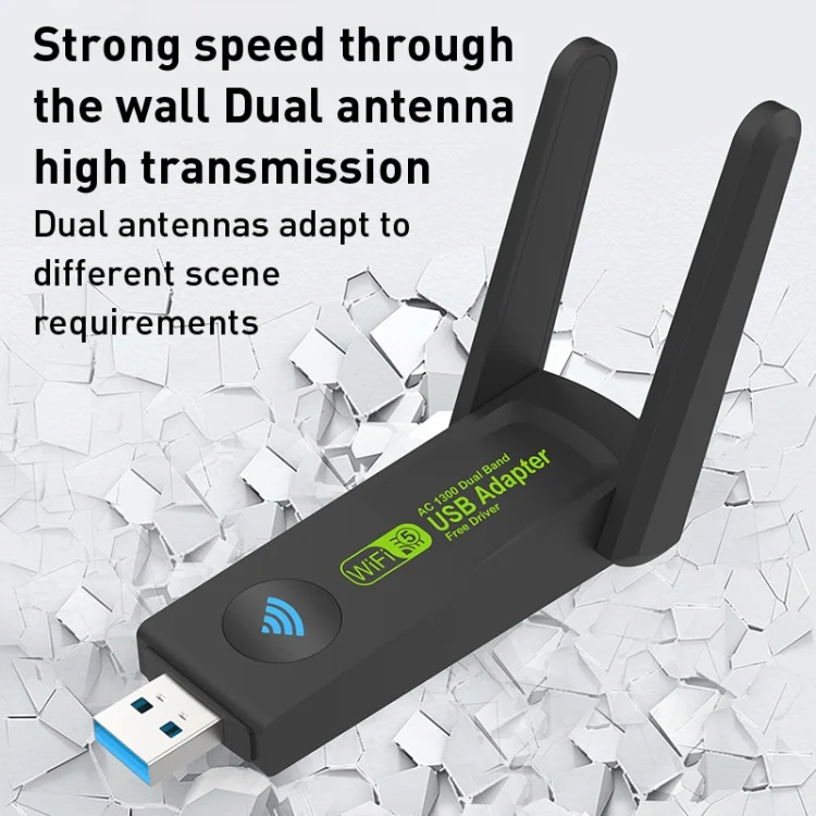 PC2529_7.webp 1300Mbps Dual Frequency USB Network Adapter WiFi Transmitter Receiver - Image 8