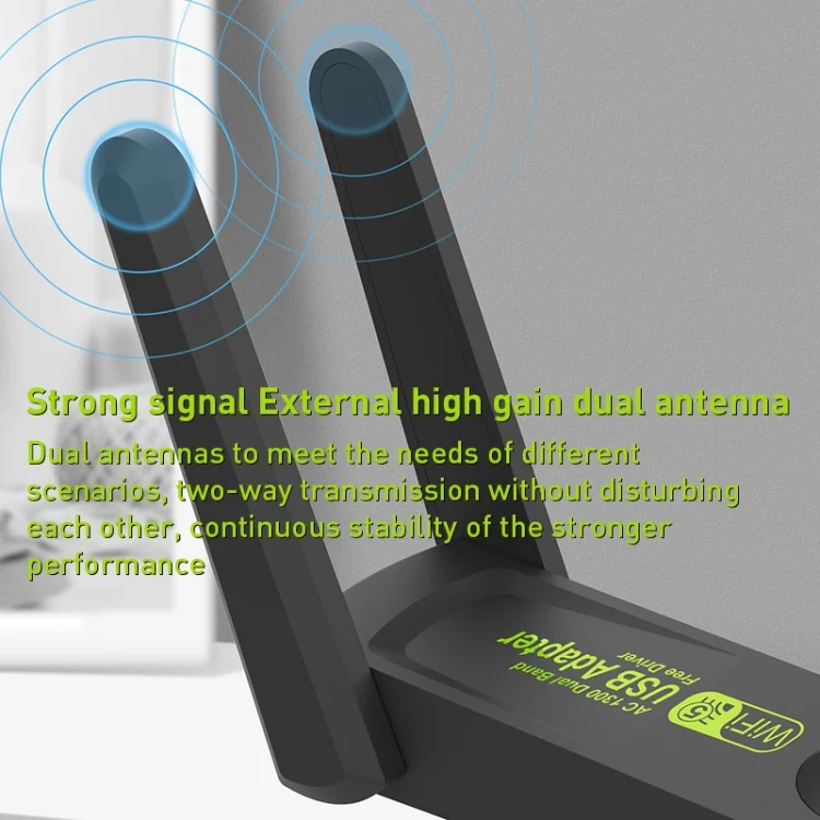 PC2529_8.webp 1300Mbps Dual Frequency USB Network Adapter WiFi Transmitter Receiver - Image 9