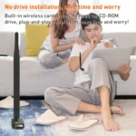 1510 150Mbps Drive Free USB Network Adapter WiFi Transmitter Receiver - Image 5