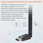 1510 150Mbps Drive Free USB Network Adapter WiFi Transmitter Receiver - Image 6