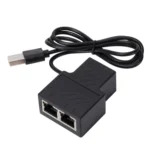 OZHW1 RJ45 1 to 2 Splitter Adapter Network 100M LAN Ethernet Female Connector - Image 2