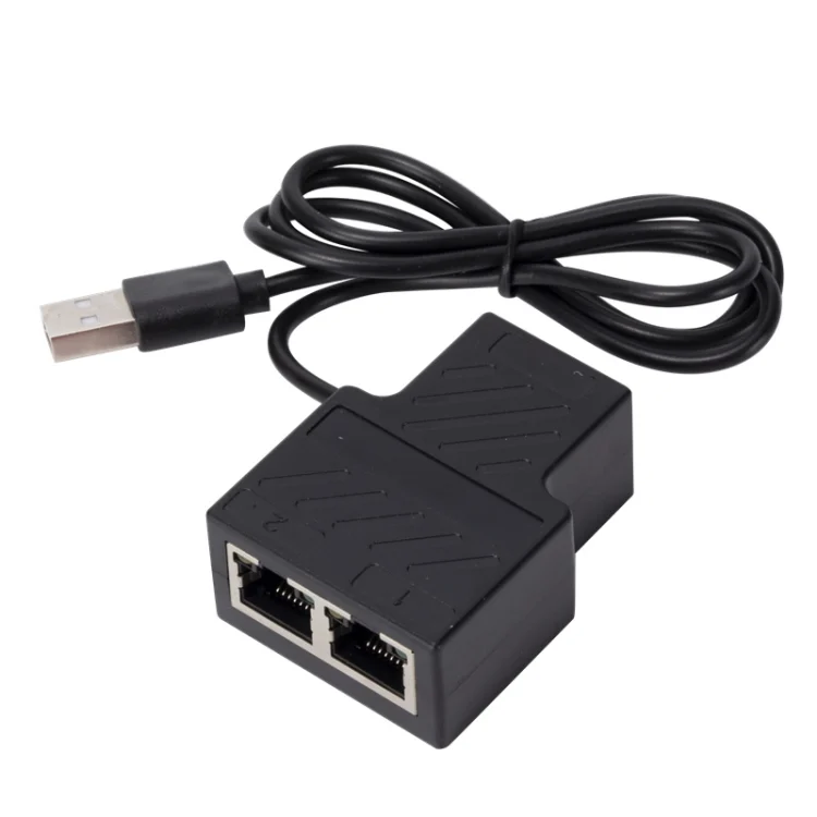 PC2532_1.webp OZHW1 RJ45 1 to 2 Splitter Adapter Network 100M LAN Ethernet Female Connector - Image 2