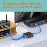 OZHW3 RJ45 1 to 2 Splitter Adapter Network 1000M LAN Ethernet Female Connector - Image 7