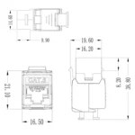 CAT6 Module Class 6 Zinc Alloy Shield Mother Block 1208XHC6 - Image 7