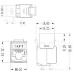 CAT7 Module Class 7 Zinc Alloy Shield Mother Block 1208XHC7 - Image 7
