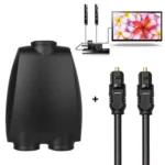 QHG03 Spdif Square Opening 1 In 2 Out Switch/Splitter with IR Remote - Image 4