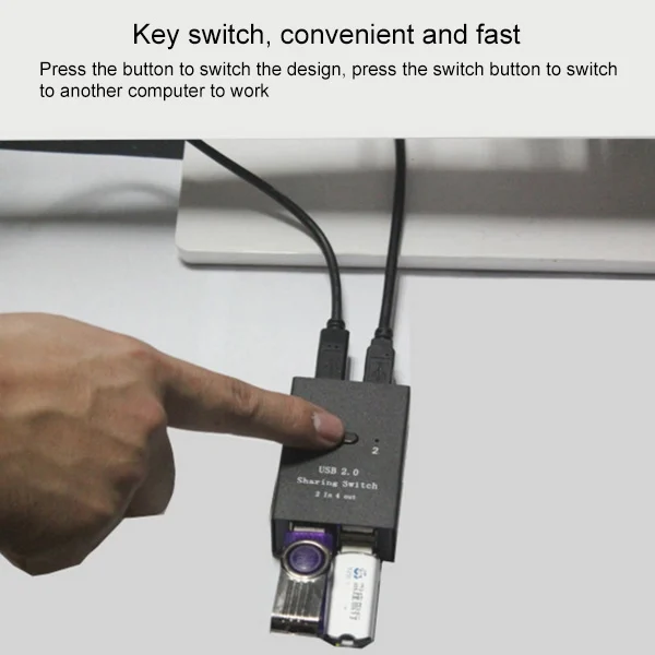 PC2560_6.webp DY-B046 2 In 4 Out USB 2.0 Sharing Switch USB Flash Printer Adapter - Image 7
