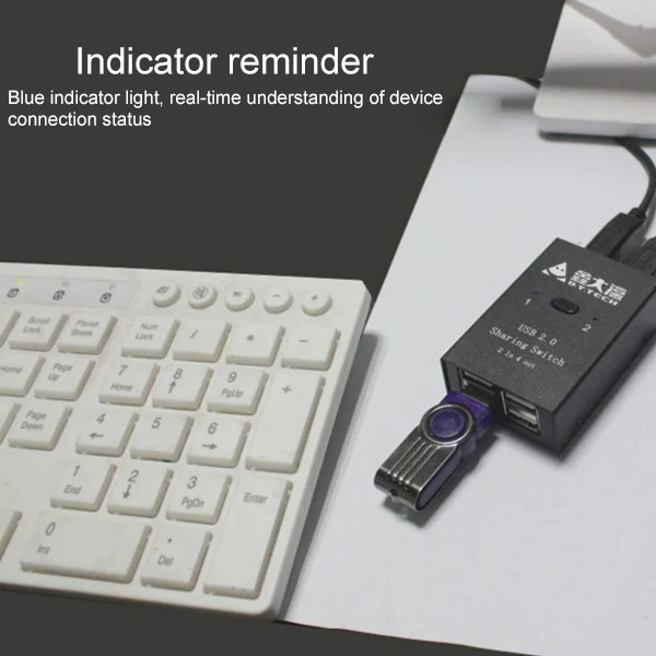 PC2560_8.webp DY-B046 2 In 4 Out USB 2.0 Sharing Switch USB Flash Printer Adapter - Image 9
