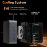 GXMO H90 Pro Windows 11 Mini PC, AMD Ryzen 7 8745HS Octa Core Processor, EU Plug - Image 10