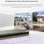 Tenda TEG1016M Desktop Metal 16-Port Gigabit Ethernet Switch Fast Establish High-Speed Network - Image 5