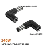 240W DC 4506 Female to DC 7450 Male Connector Power Adapter for DELL - Image 2