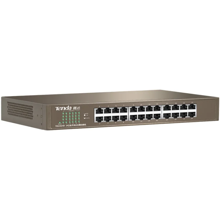 PC2625_1.webp Tenda TEG1024D Desktop v7.0 24-Port Gigabit Ethernet Switch 6KV Lightning Protect - Image 2