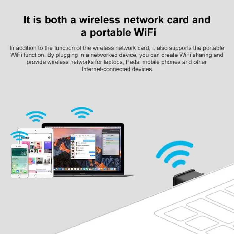 PC2626_4.webp Tenda W311MI Mini USB WiFi Adapter 150Mbps Wireless Ethernet Internet Network Card - Image 5