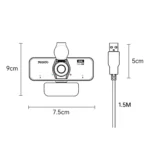 Yesido KM14 2K 4.0MP HD USB Webcam, Cable Length 1.5m - Image 3