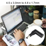 10 PCS 4.5 x 3.0mm Female to 4.8 x 1.7mm Male Plug Elbow Adapter Connector - Image 5