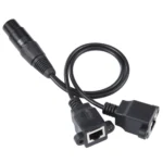 3-pin XLR Female to 2 x RJ45 Female Ethernet LAN Network Extension Cable, Cable Length: 30cm - Image 2