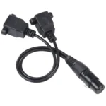 3-pin XLR Female to 2 x RJ45 Female Ethernet LAN Network Extension Cable, Cable Length: 30cm - Image 3