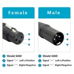 3-pin XLR Female to 2 x RJ45 Female Ethernet LAN Network Extension Cable, Cable Length: 30cm - Image 4
