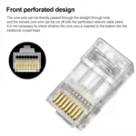 100pcs Cat5e Shielded Pass Through RJ45 Connector Modular Plug - Image 2