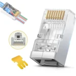 100pcs /Pack Cat6e Shielded Pass Through RJ45 Connector Modular Plug - Image 2