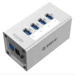 ORICO A3H4 Aluminum High Speed 4 Ports USB 3.0 HUB with 12V/2.5A Power Supply for Laptops - Image 2