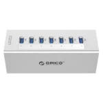 ORICO A3H7 Aluminum High Speed 7 Ports USB 3.0 HUB with 12V/2.5A Power Supply for Laptops - Image 4