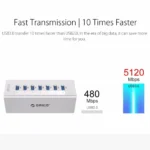 ORICO A3H7 Aluminum High Speed 7 Ports USB 3.0 HUB with 12V/2.5A Power Supply for Laptops - Image 9
