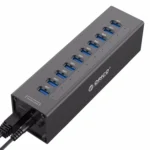 ORICO A3H10 Aluminum High Speed 10 Ports USB 3.0 HUB with Power Adapter for Laptops - Image 2