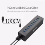 ORICO A3H10 Aluminum High Speed 10 Ports USB 3.0 HUB with Power Adapter for Laptops - Image 7