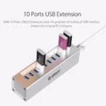 ORICO A3H10 Aluminum High Speed 10 Ports USB 3.0 HUB with Power Adapter for Laptops - Image 8