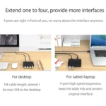 ORICO H4928-U3 ABS High Speed 4 Ports USB 3.0 HUB with 12V Power Adapter for Smartphones / Tablets - Image 4