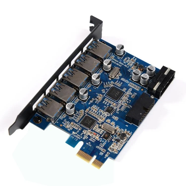 PC3022B_1.webp ORICO PVU3-5O2I USB3.0 * 5 + 20Pin Slot * 1 PCI Express Card for Desktop, 5Gbps Superspeed Data Transmission - Image 2