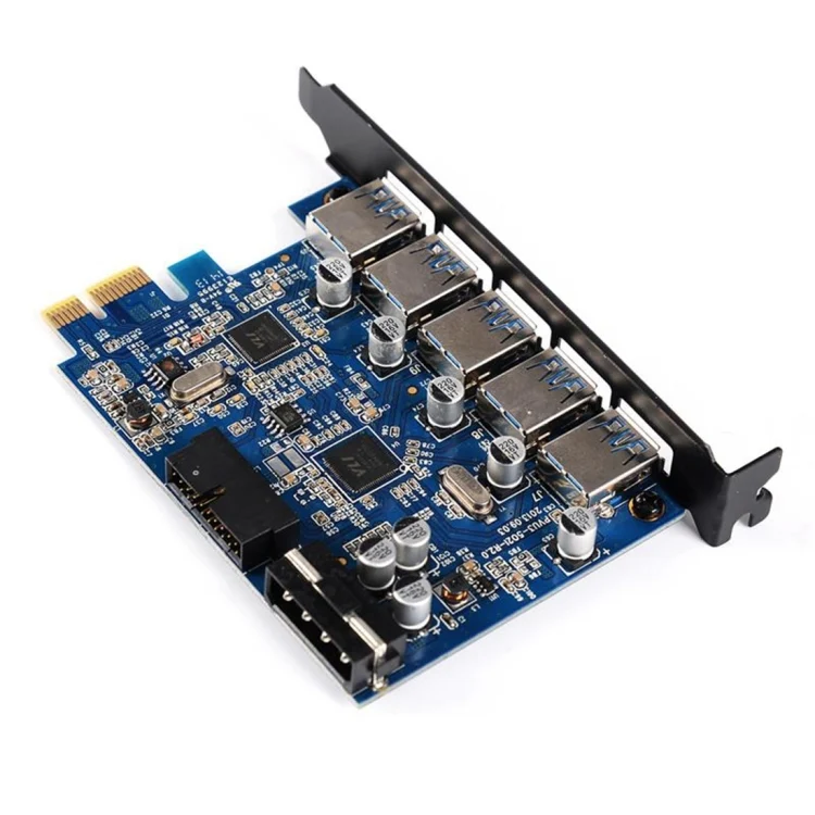 PC3022B_2.webp ORICO PVU3-5O2I USB3.0 * 5 + 20Pin Slot * 1 PCI Express Card for Desktop, 5Gbps Superspeed Data Transmission - Image 3