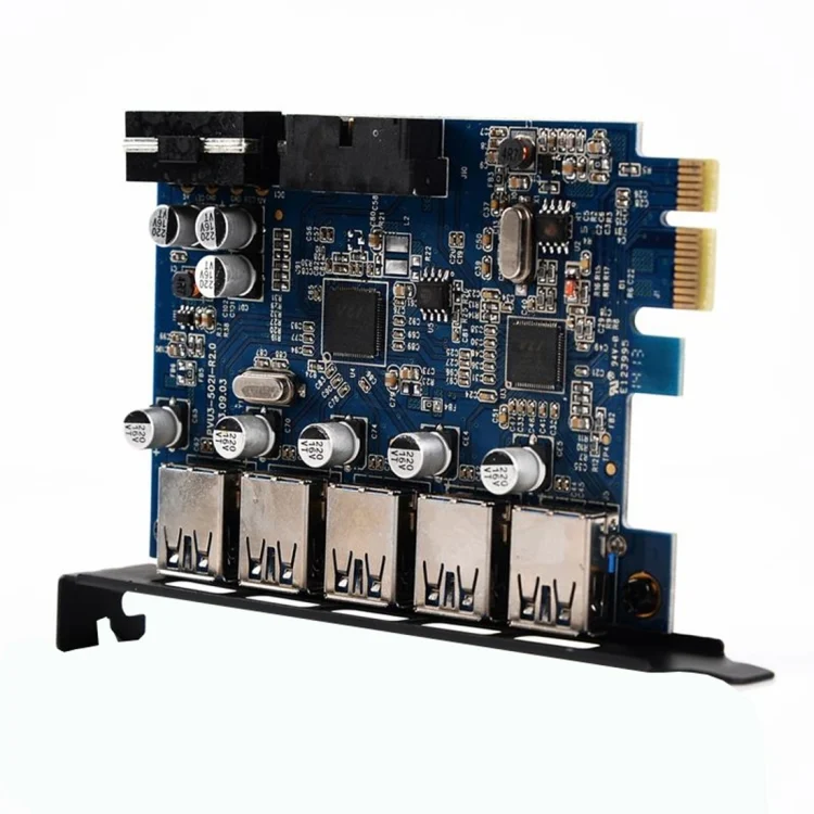 PC3022B_3.webp ORICO PVU3-5O2I USB3.0 * 5 + 20Pin Slot * 1 PCI Express Card for Desktop, 5Gbps Superspeed Data Transmission - Image 4