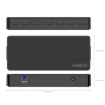 ORICO H7928-U3 ABS Material Desktop 7 Ports USB 3.0 HUB with 1m Cable - Image 4
