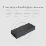 ORICO H7928-U3 ABS Material Desktop 7 Ports USB 3.0 HUB with 1m Cable - Image 6