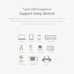 ORICO H7928-U3 ABS Material Desktop 7 Ports USB 3.0 HUB with 1m Cable - Image 7