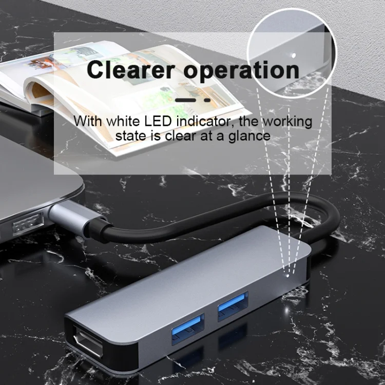 PC3043_3.webp 2011N 3 In 1 USB 3.0 x2 + HDMI Multi-function Type-C / USB-C HUB Docking Station - Image 4