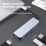 2011N 3 In 1 USB 3.0 x2 + HDMI Multi-function Type-C / USB-C HUB Docking Station - Image 8