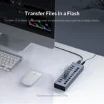 ORICO BT2U3-13AB-GY-BP Multi-Ports Individual Switches HUB, UK Plug - Image 7