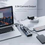 ORICO BT2U3-13AB-GY-BP Multi-Ports Individual Switches HUB, UK Plug - Image 9