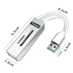 15101 5 in 1 USB3.0 to 3 x USB + SD / TF Card Reader HUB Adapter - Image 2