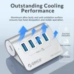 ORICO M3U4 Aluminum Alloy 4-Port USB 3.2 Gen1 10Gbps HUB - Image 3