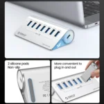 ORICO M3U7 Aluminum Alloy 7-Port USB 3.2 Gen1 5Gbps HUB with 1m Cable - Image 4