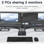 KC-KVM202AS 4K 60HZ USB3.0 HDMI Dual Display KVM Switcher Support EDID Analog Lock Screen - Image 4