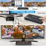 KC-KVM212DH 4K 60HZ USB3.0 DP Dual Display KVM Switcher with MST Dual Screen Extension Replication - Image 4