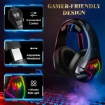 KOTION EACH G3000 3.5mm & USB Plug Stereo RGB Light Gaming Headset with Omni-directional Mic, Cable Length: 1.9m - Image 6