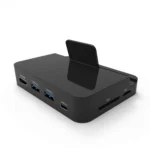 9138 6 in 1 USB-C / Type-C to 4K HDMI + 2 x USB 3.0 + Type-C + SD / TF Card Reader Multifunctional HUB Docking Station with Holder - Image 2
