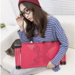 Portable 360 Degree Adjustable Foldable Aluminium Alloy Desk Stand with Cool Fans & Mouse Pad for Laptop / Notebook - Image 8