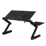 Portable 360 Degree Adjustable Foldable Aluminium Alloy Desk Stand with Mouse Pad for Laptop / Notebook, without CPU Fans - Image 2